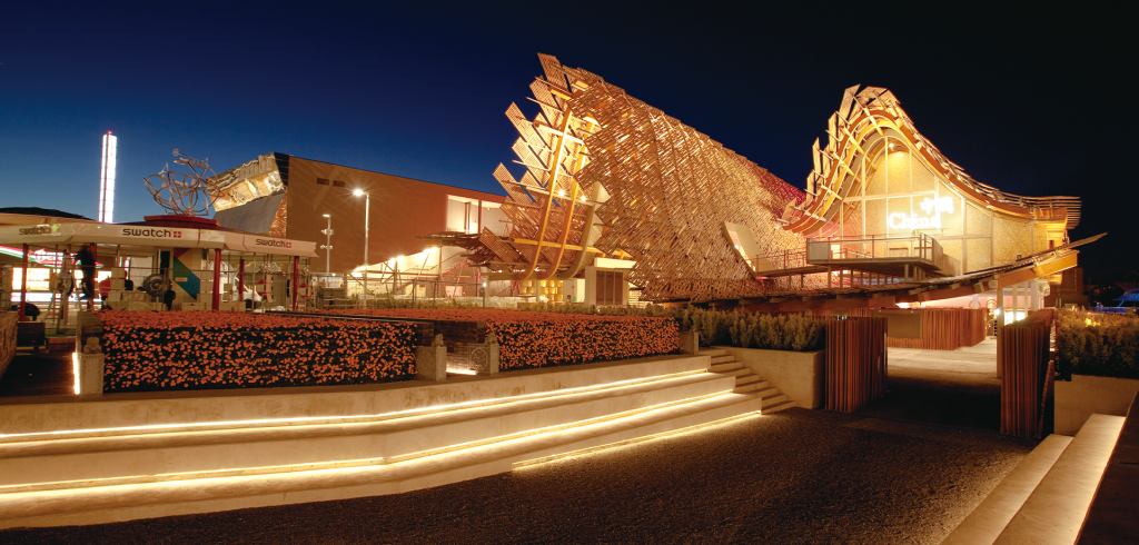 ROLEDS inground lights for China Pavilion, Expo Milano 2015